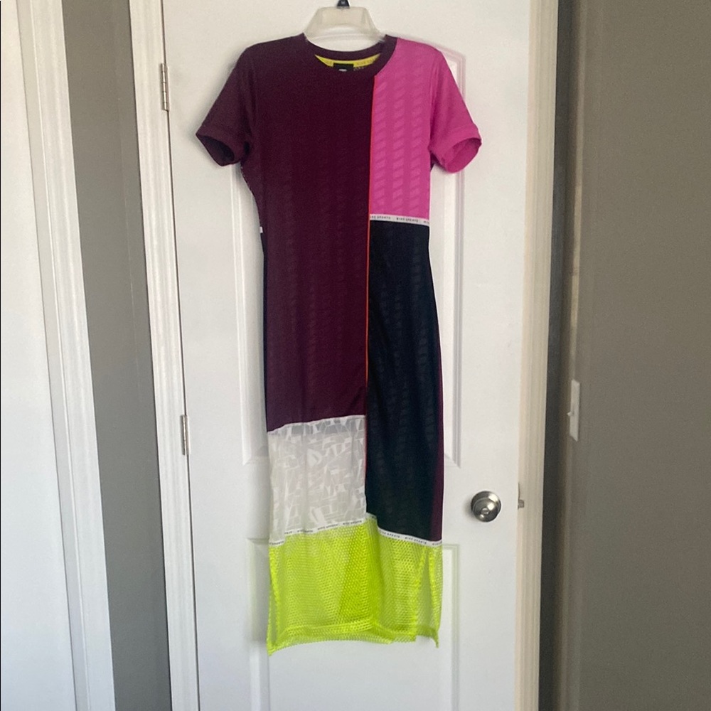 Nike Asymmetrical Purple Pink Sheath Dress